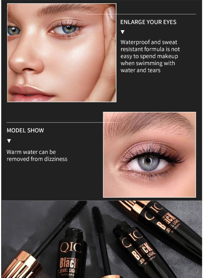 QIC Waterproof Mascara for Volume & Curl, Heat & Humidity Resistant, Long-Lasting Lash Makeup for All-Day Wear in GCC Climate - Image 4
